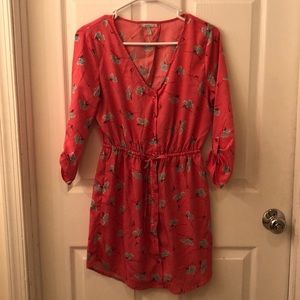 Mid sleeve mini dress